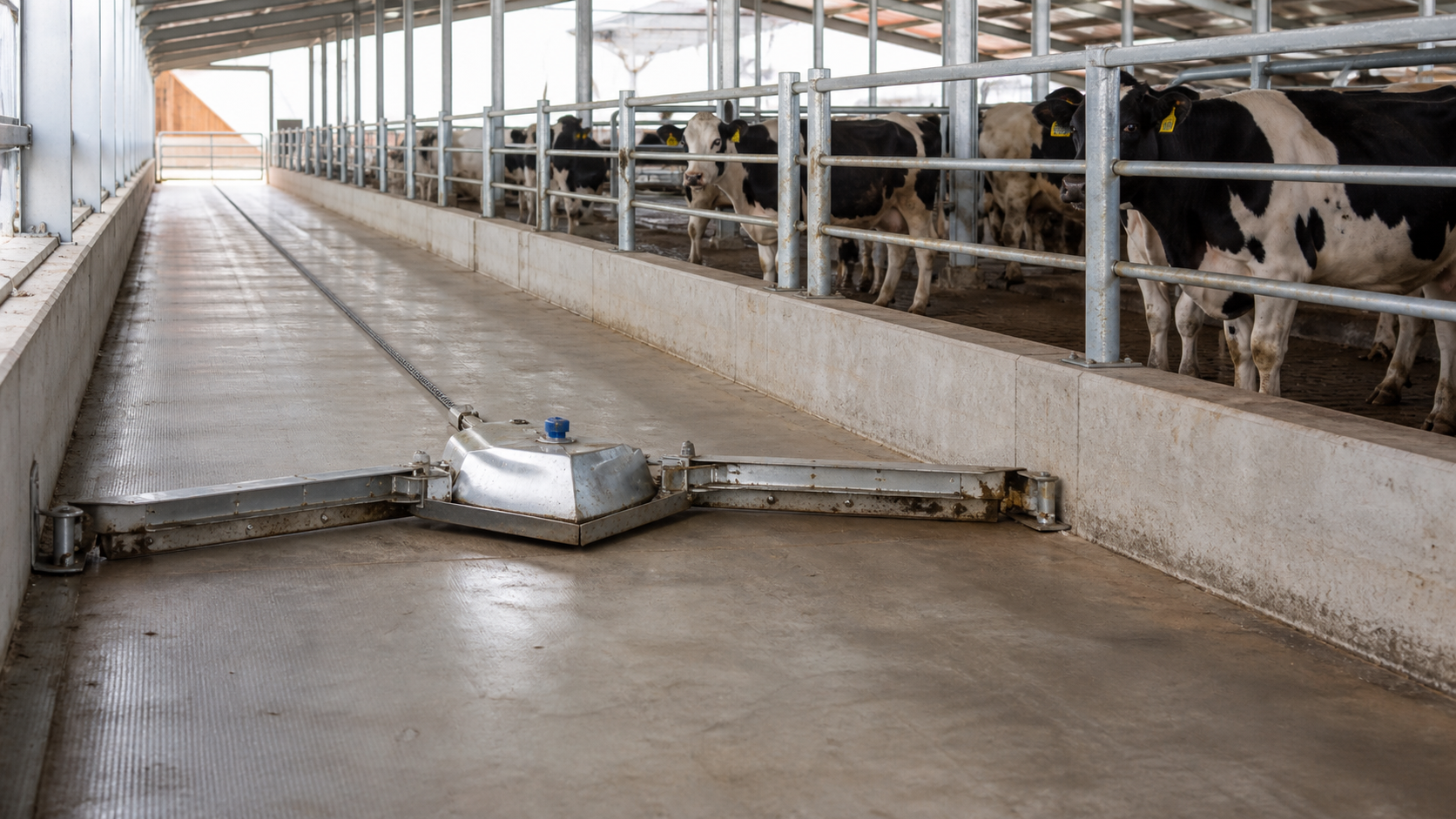 Sistema automático de limpieza ganadera